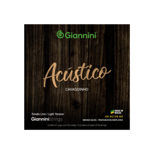 ENCORD. CAVACO ACÚSTICO TENSÃO LEVE BRONZE 65/35 - GIANNINI GESCLA