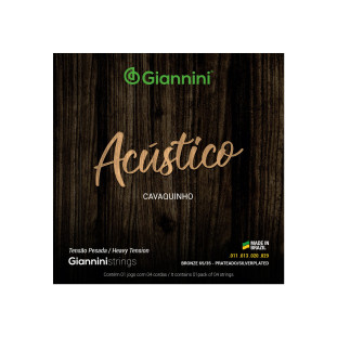 ENCORD. CAVACO ACÚSTICO TENSÃO PESADA BRONZE 65/35 - GIANNINI GESCPA