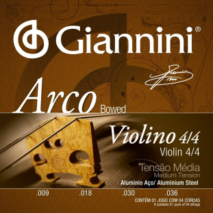 ENCORD VIOLINO T. MÉDIA ALUMINIO- GIANNINI GEAVVA