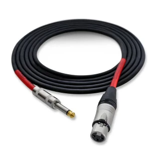 Cabo GARAGE p/ Microfone Desbalanceado 0,30 mm² P10-XLR(f) Preto L=5 metros