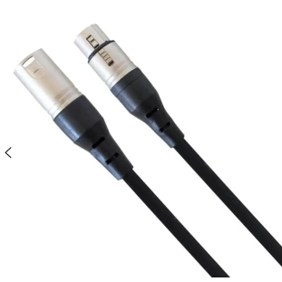 Cabo GARAGE p/ Microfone Balanceado 0,30 mm² XLR(m)-XLR(f )Preto L=3 metros