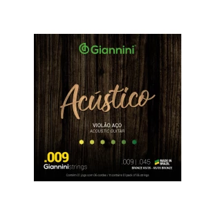 ENCORD. VIOLÃO AÇO BRONZE - GIANNINI ACÚSTICO 65/35 009 GESWAL