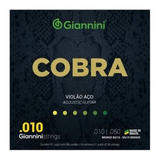 ENCORD. VIOLÃO AÇO BRONZE - GIANNINI COBRA 85/15 GEEFLE - 010
