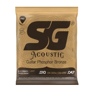 ENCORD. VIOLÃO AÇO PHOSPHOR BRONZE LIGTH 010 - SG 6690