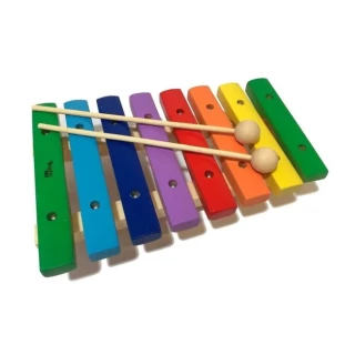 Xilofone Infantil De 8 Notas Madeira Colorido Dolphin 9734