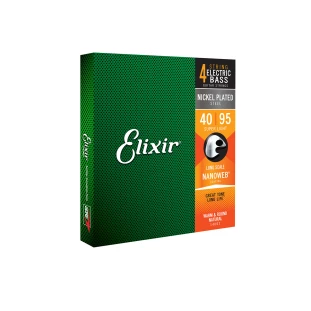 ENCORD. 040 SUPER LIGHT LONG SCALE NANOWEB PARA C/ BAIXO 4 CORDAS - ELIXIR 14002
