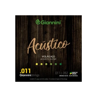 ENCORD. VIOLÃO AÇO BRONZE - GIANNINI ACÚSTICO 65/35 011