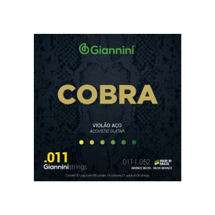 ENCORD. VIOLÃO AÇO BRONZE - GIANNINI COBRA 80/20 CA82SL - 011