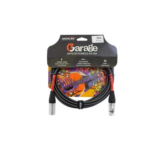 Cabo GARAGE p/ Microfone Balanceado 0,30 mm² XLR(m)-XLR(f )Preto L=3 metros
