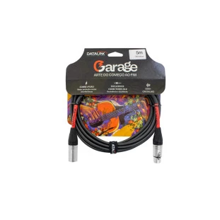 Cabo GARAGE p/ Microfone Desbalanceado 0,30 mm² P10-XLR(f) Preto L=5 metros