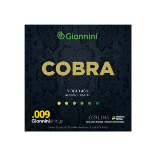ENCORD. VIOLÃO AÇO FOSFORO BRONZE - GIANNINI COBRA GEEWAKF - .009