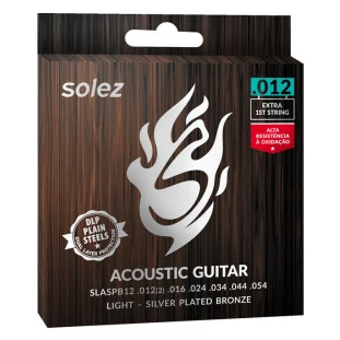 ENCORD. VIOLÃO AÇO SILVER PLATED BRONZE LIGTH - SOLEZ SLASPB12 012